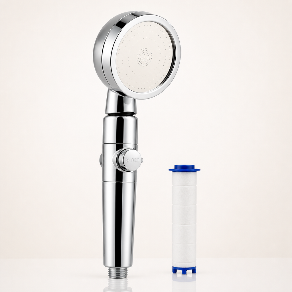 Hand-held filter shower head